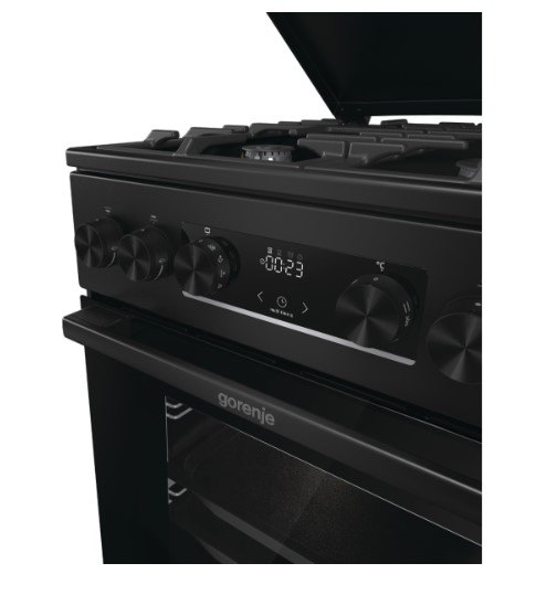Gorenje MEKS5141BM fekete kombinált tűzhely gőzfunkcióval, 70L, 50x59.4x85 cm 