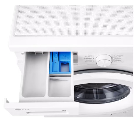 LG F4X1008NWH elöltöltős mosógép, 8 kg, gőz, Wifi, inverter motor, 60x55x85 cm 