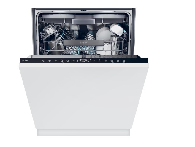 Haier XI 6C4S3FSB teljesen beépíthető mosogatógép, 16 teríték, inverter motor, 3 kosár, automatikus ajtónyitás, WIFI, 59.7x55.5x81.8 cm 