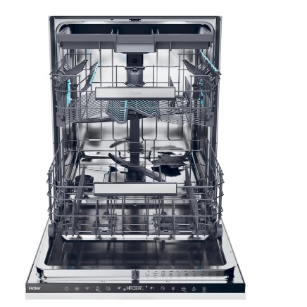 Haier XI 6C4S3FSB teljesen beépíthető mosogatógép, 16 teríték, inverter motor, 3 kosár, automatikus ajtónyitás, WIFI, 59.7x55.5x81.8 cm 