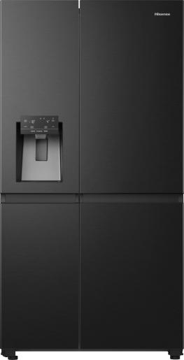 Hisense RS818N4TFC Total No Frost side by side hűtőszekrény, 417/215L, inverteres kompresszor, WIFI, 91x73x179 cm, fekete 