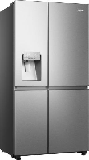 Hisense RS818N4TIC Total No Frost side by side hűtőszekrény, inverteres kompresszor, 417/215L, WIFI, 91x73x179.5 cm, inox 