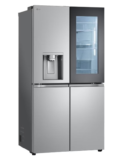 LG GMG960MBEE side by side hűtőszekrény francia ajtós kialakítással, InstaView™, WIFI, 364/274L, Lineáris Inverter Kompresszor, 91.4x72.9x179.2 cm, ragyogó metál szín 