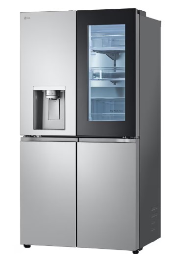 LG GMG960MBEE side by side hűtőszekrény francia ajtós kialakítással, InstaView™, WIFI, 364/274L, Lineáris Inverter Kompresszor, 91.4x72.9x179.2 cm, ragyogó metál szín 