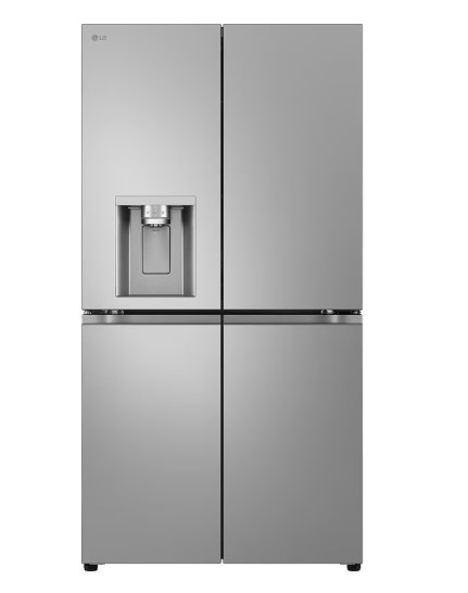 LG GML960PYFE side by side hűtőszekrény, francia ajtós kialakítással,Lineáris Inverter Kompresszor,363/274L,WIFI, hamvas matt ezüst szín, 91.4x72.9x179.2 cm 