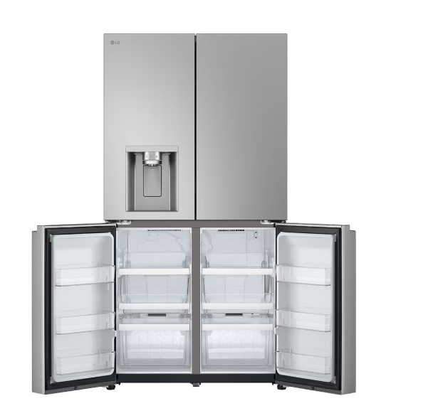 LG GML960PYFE side by side hűtőszekrény, francia ajtós kialakítással,Lineáris Inverter Kompresszor,363/274L,WIFI, hamvas matt ezüst szín, 91.4x72.9x179.2 cm 