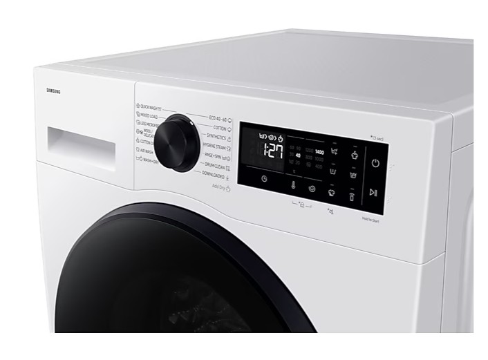 Samsung WD90DG5B15BELE mosó-szárítógép, inverter motor, gőz, Wifi, 9/6kg, 60x60x85 cm 