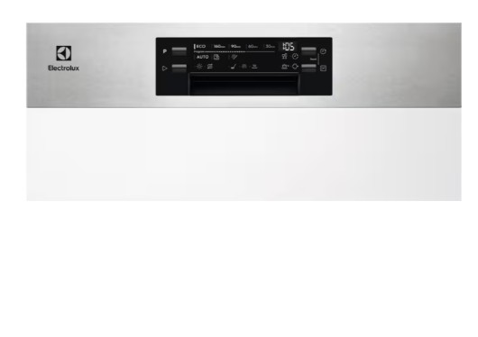 Electrolux EES47310IX kezelőpaneles beépíthető mosogatógép, 13 teríték, automatikus ajtónyitás, inverter motor, 59.6x57.5x81.8 cm, inox 