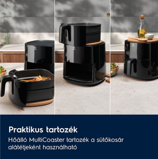 Electrolux EAF5B 700 Air Fryer, forrólevegős sütő, 5L, fekete szín, 1500W