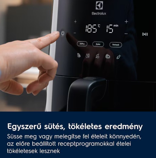 Electrolux EAF5B 700 Air Fryer, forrólevegős sütő, 5L, fekete szín, 1500W