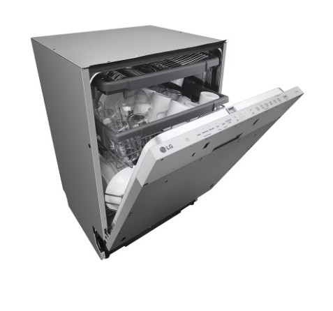 LG DB243TX teljesen beépíthető mosogatógép, 14 teríték, inverter motor, 3 kosár, WIFI, 59.8x55.4x81.5 cm, nemes acél szín 