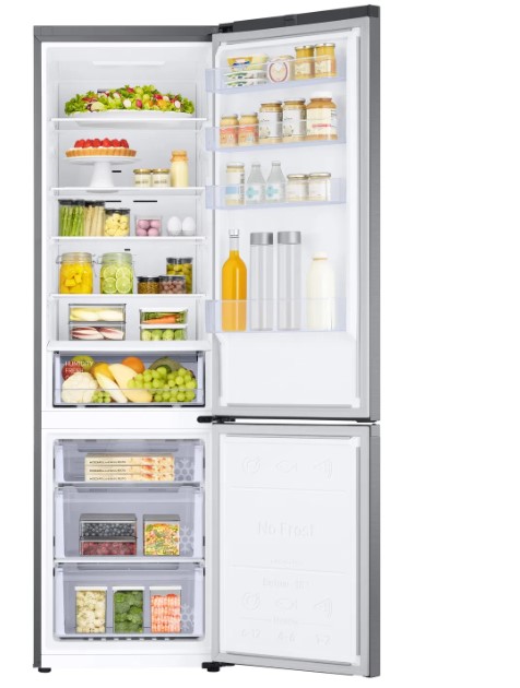 Samsung RB38C600CS9/EF No Frost alulfagyasztós kombinált hűtőszekrény, 276/114L, Digitális Inverter Kompresszor, inox, WIFI, 59.5x65.8x203 cm 