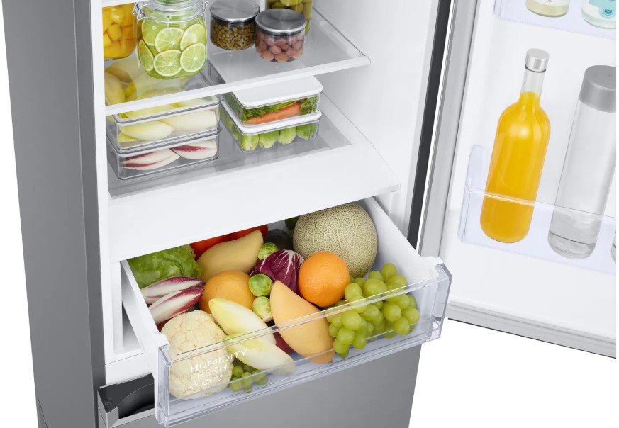 Samsung RB38C600CS9/EF No Frost alulfagyasztós kombinált hűtőszekrény, 276/114L, Digitális Inverter Kompresszor, inox, WIFI, 59.5x65.8x203 cm 