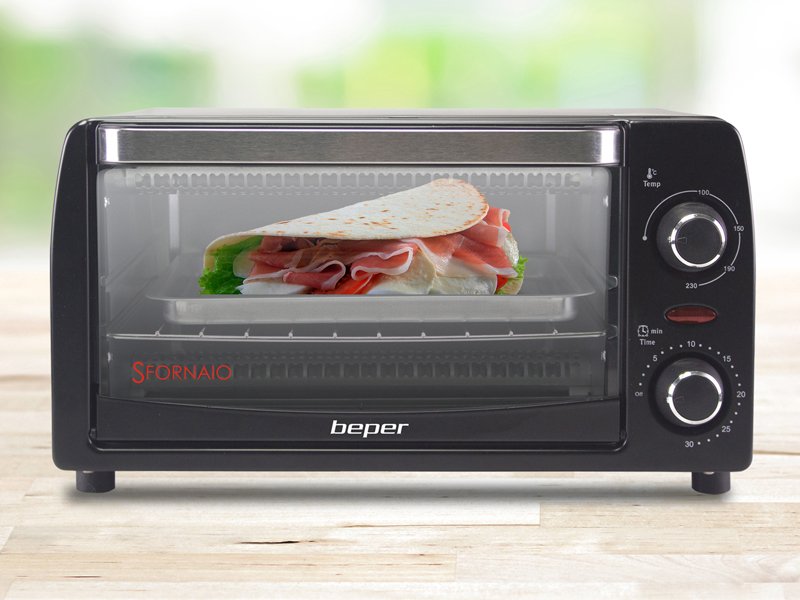 Beper 90.882 mini sütő, 12L, 1050W, fekete 