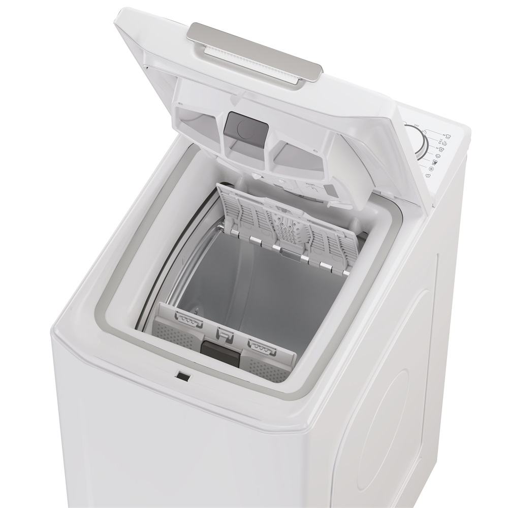 Candy TCA474TM5-S felültöltős mosógép, 7 kg, WIFI, inverter motor, 41x60x86 cm