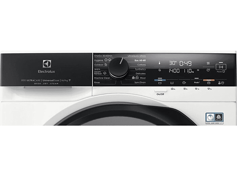 Electrolux EW8W4402QE mosó-szárítógép, ökoinverter motor, Wifi, gőz, 11/7kg, 59.7x66x84.7 cm 