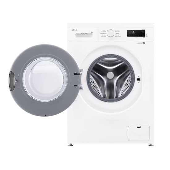 LG F4X1008NWH elöltöltős mosógép, 8 kg, gőz, Wifi, inverter motor, 60x55x85 cm 