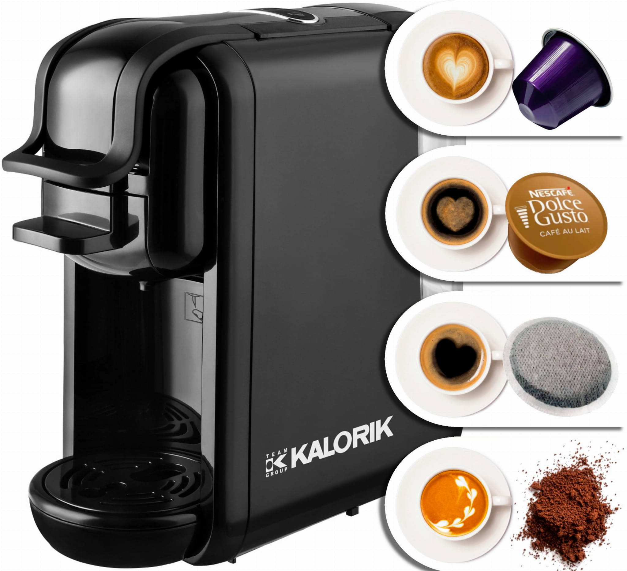 Kalorik MCM5000BK multikapszulás kávéfőző, fekete
