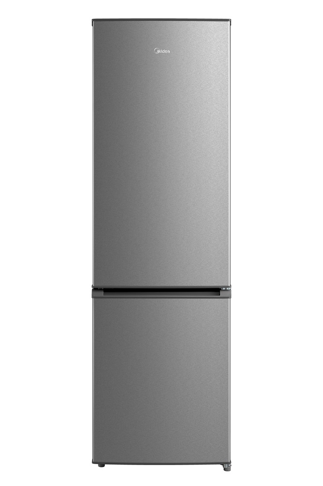 Midea MERB276FGE02A No Frost alulfagyasztós kombinált hűtőszekrény, 199/71L, 54.5x62.5x180 cm, inox 