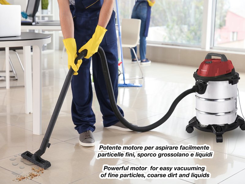 Beper P202ASP300 száraz és nedves porszívó, 1000W, ezüst-fekete 