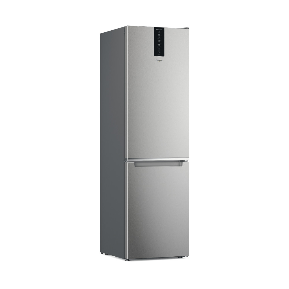 Whirlpool W7X 93T OX H Total No Frost alulfagyasztós kombinált hűtőszekrény, Zen Inverter Kompresszor, 263/104L, 59.6x67.8x202.7 cm, optic inox 