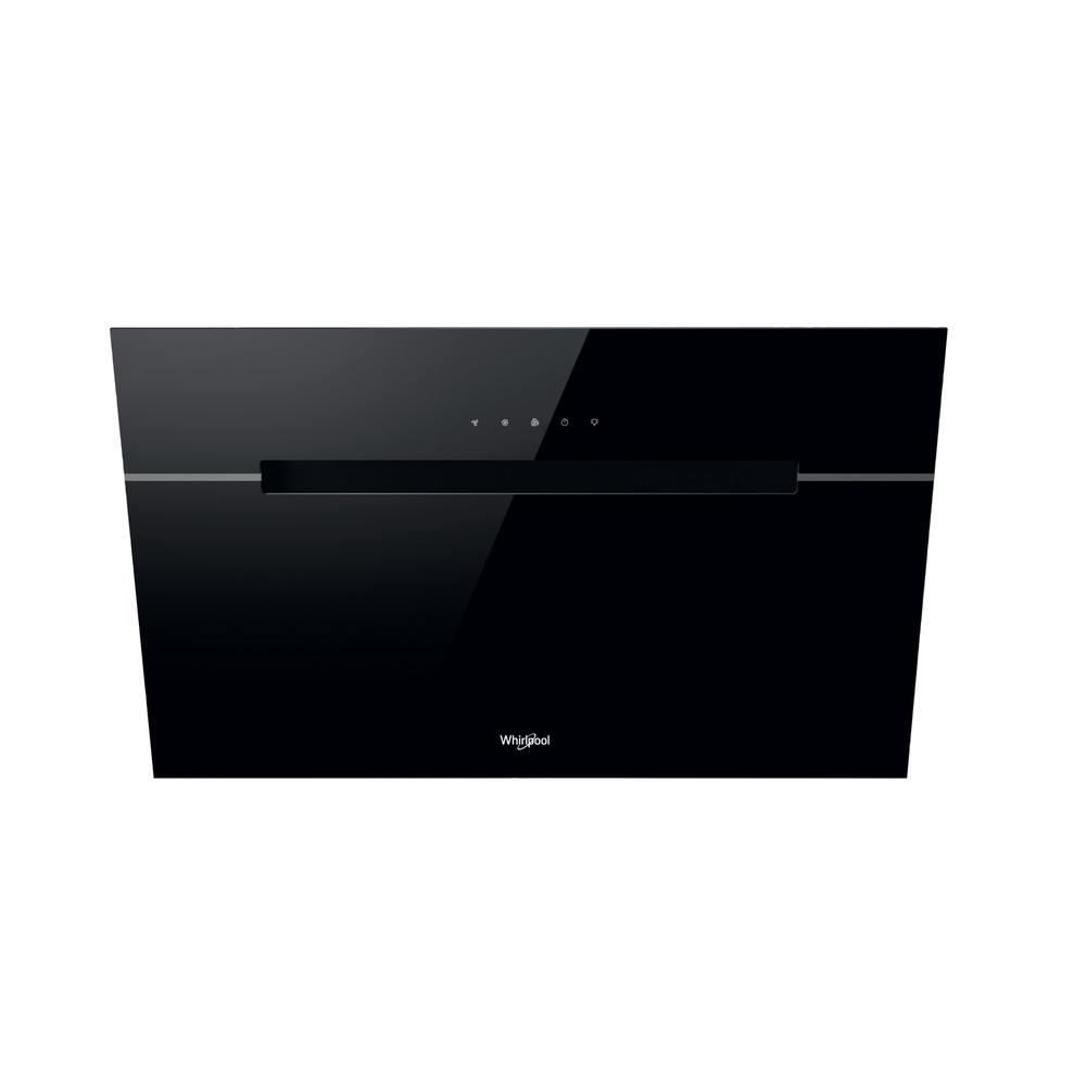 Whirlpool WHVP 62F LT SK beépíthető falra szerelhető döntött kürtös konyhai elszívó, LED világítás, 59.8x32.6x63 cm, fekete szín
