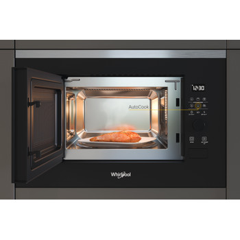 Whirlpool WMF200G beépíthető mikrohullámú sütő, 20L,grill funkció, 59.4x34.9x39 cm, fekete 