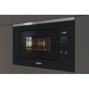 Whirlpool WMF200G beépíthető mikrohullámú sütő, 20L,grill funkció, 59.4x34.9x39 cm, fekete 
