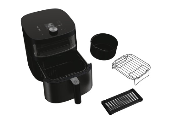 Haier HAF5TWA3 011 forrólevegős sütő, Air Fryer, 2000W, 7L, fekete