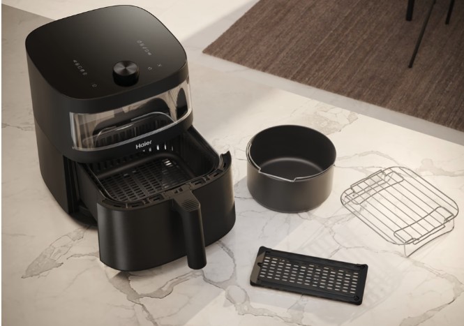 Haier HAF5TWA3 011 forrólevegős sütő, Air Fryer, 2000W, 7L, fekete