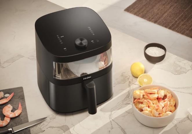 Haier HAF5TWA3 011 forrólevegős sütő, Air Fryer, 2000W, 7L, fekete