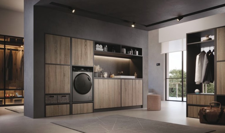 Haier HWD80B14959S8U1 mosó-szárítógép, 8/5 kg, Wifi, gőz,inverter motor, 60x55x85 cm, antracitszürke szín 