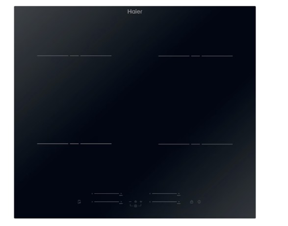 Haier HAISJ64MC beépíthető indukciós kerámialap, Wifi, 59x52x5.6 cm, fekete szín 