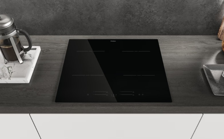 Haier HAISJ64MC beépíthető indukciós kerámialap, Wifi, 59x52x5.6 cm, fekete szín 