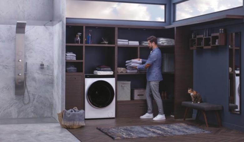 Haier HWD100-BD1499U1N mosó-szárítógép, 10/6 kg, inverter motor, Wifi, 70x55x99 cm