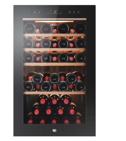 Haier HWS49GA borhűtő, 49 palack, 49.7x58.5x82 cm, fekete szín