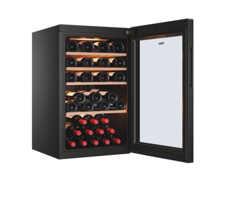 Haier HWS49GA borhűtő, 49 palack, 49.7x58.5x82 cm, fekete szín