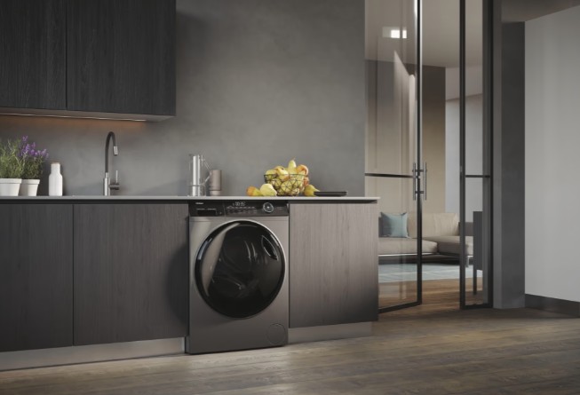 Haier HWD90-B14959S8NUS mosó-szárítógép, 9/6 kg, Wifi, inverter motor, dobvilágítás, 60x62x85 cm, antracitszürke szín 