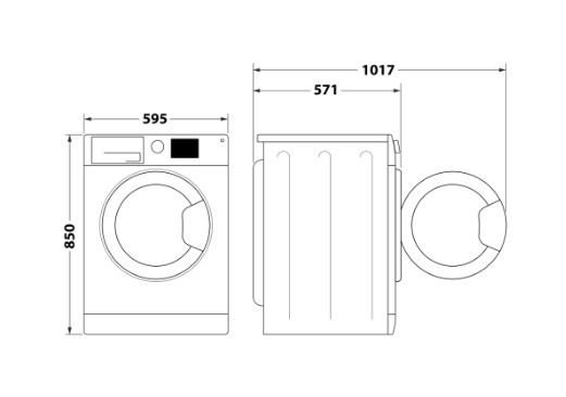 Whirlpool FFL6238WEE elöltöltős mosógép, 6 kg, inverter motor, 59.5x57.5x84.5 cm 