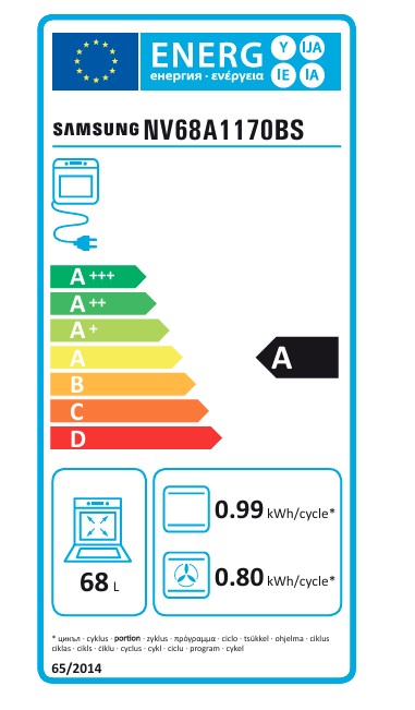 Samsung NV68A1170BS/OL beépíthető pirolitikus sütő, 68L, 59.5x57x59.5 cm, inox