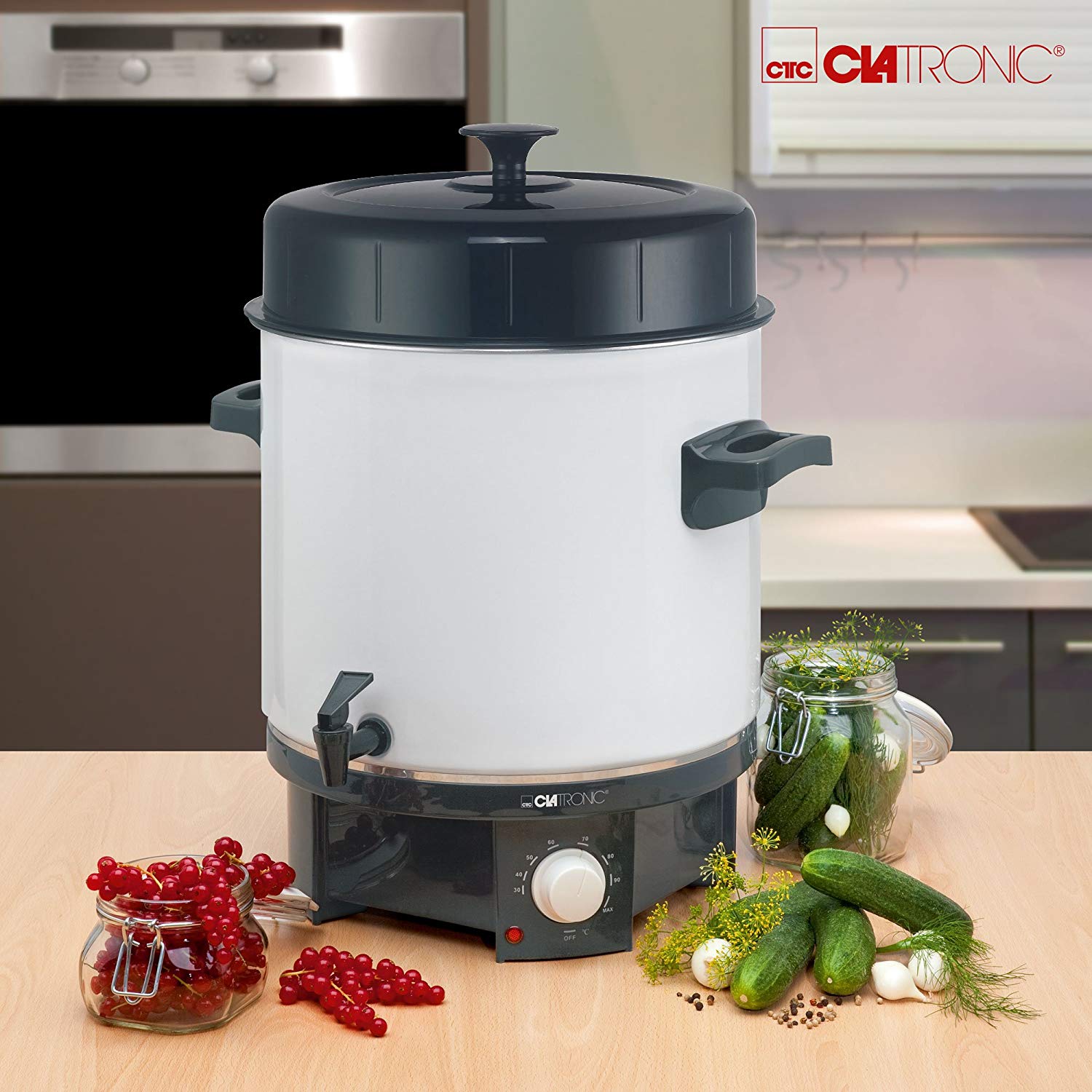 Clatronic EKA3338 befőzőgép fehér 25L 1800W tartósító főzőedény
