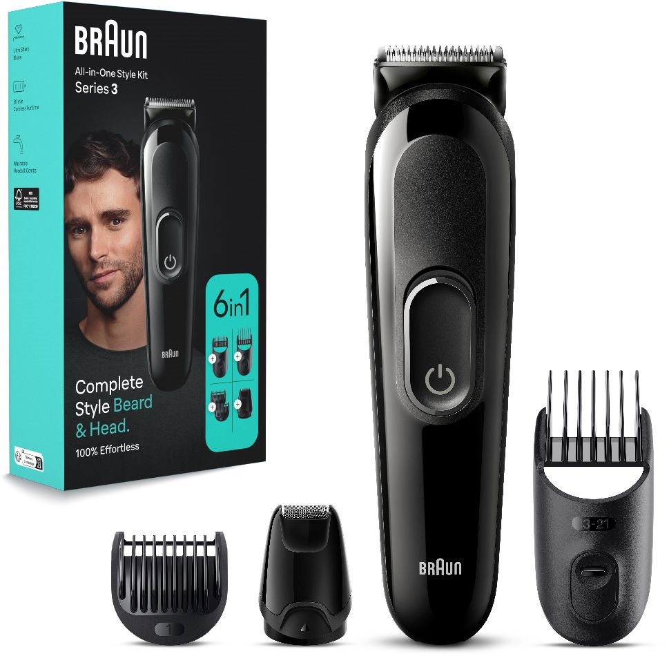 Braun MGK3410 6az1ben multifunkciós testszőrnyíró, fekete szín