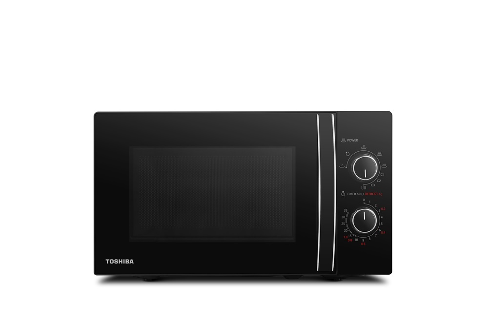 Toshiba MWP-MG20P BK mikrohullámú sütő, 700W, 20L, grill funkció, fekete 
