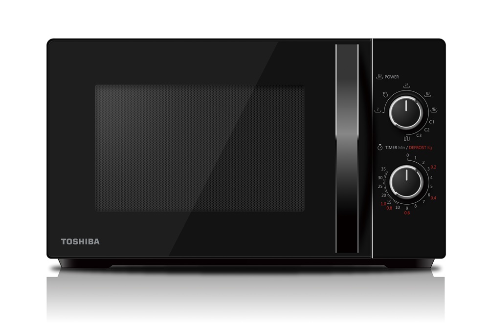Toshiba MWP-MG20P BK mikrohullámú sütő, 700W, 20L, grill funkció, fekete 
