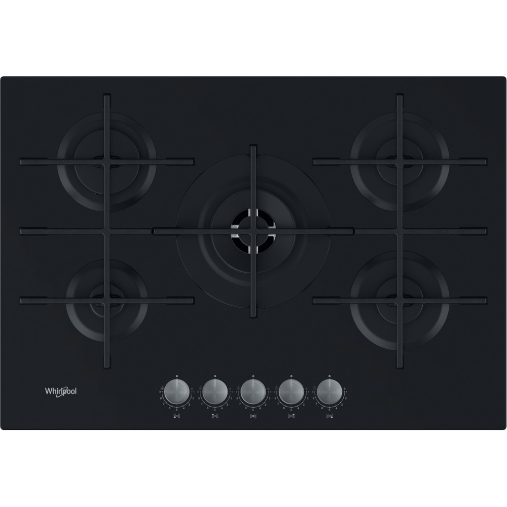 Whirlpool GOWL 728/NB beépíthető gáz főzőlap, 73x51x5.4 cm, fekete szín, GOWL 728NB