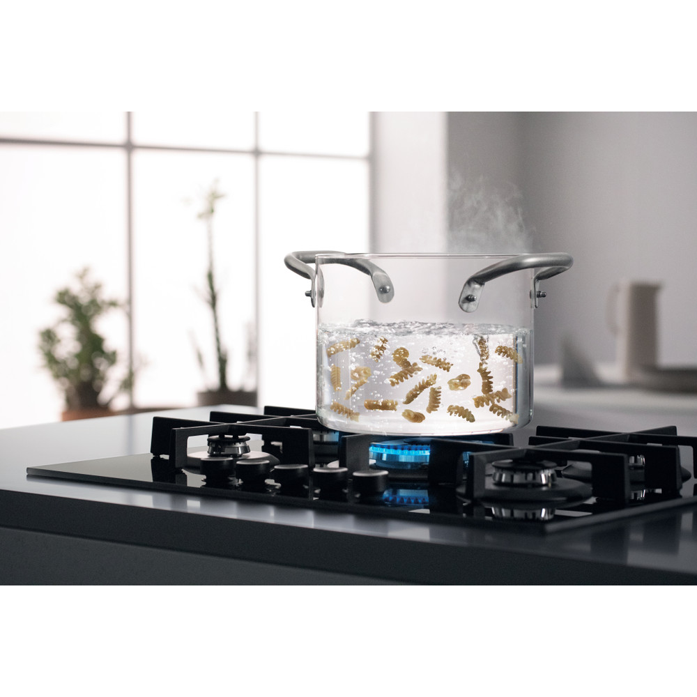 Whirlpool GOWL 728/NB beépíthető gáz főzőlap, 73x51x5.4 cm, fekete szín, GOWL 728NB