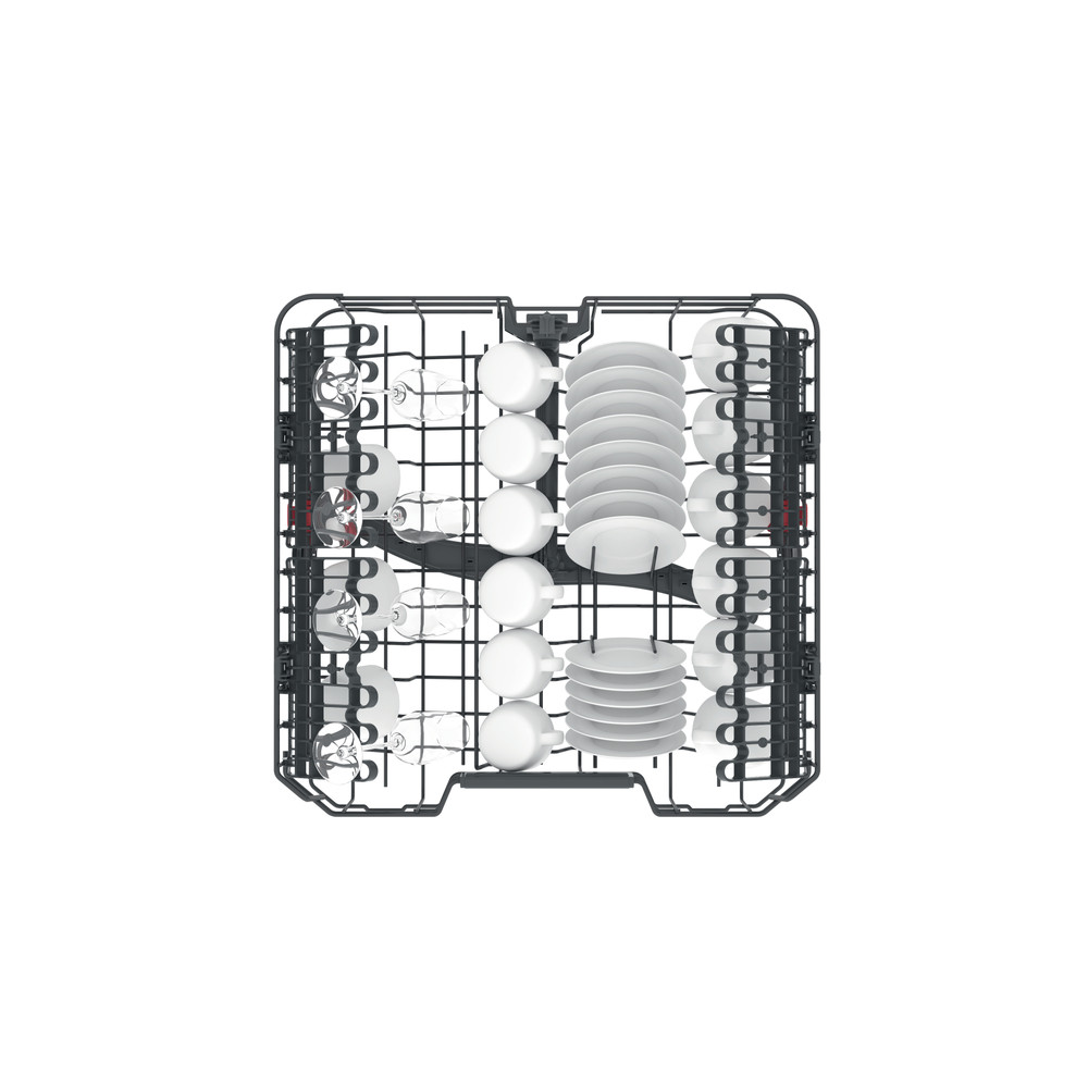 Whirlpool WIC 3C33 PFE teljesen beépíthető mosogatógép, 14 teríték, 3 kosár, automatikus ajtónyitás, 59.8x55.5x82 cm, ezüst szín 