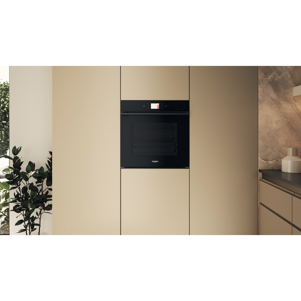 Whirlpool WOI9A8FPT2SBA beépíthető sütő, 73L, pirolitikus és hidrolitikus tisztítás, 59.5x56.4x59.7 cm, fekete szín 