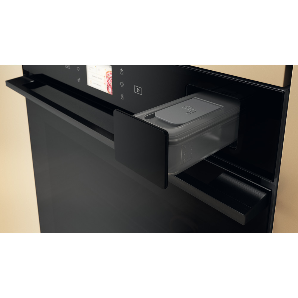 Whirlpool WOI9A8FPT2SBA beépíthető sütő, 73L, pirolitikus és hidrolitikus tisztítás, 59.5x56.4x59.7 cm, fekete szín 