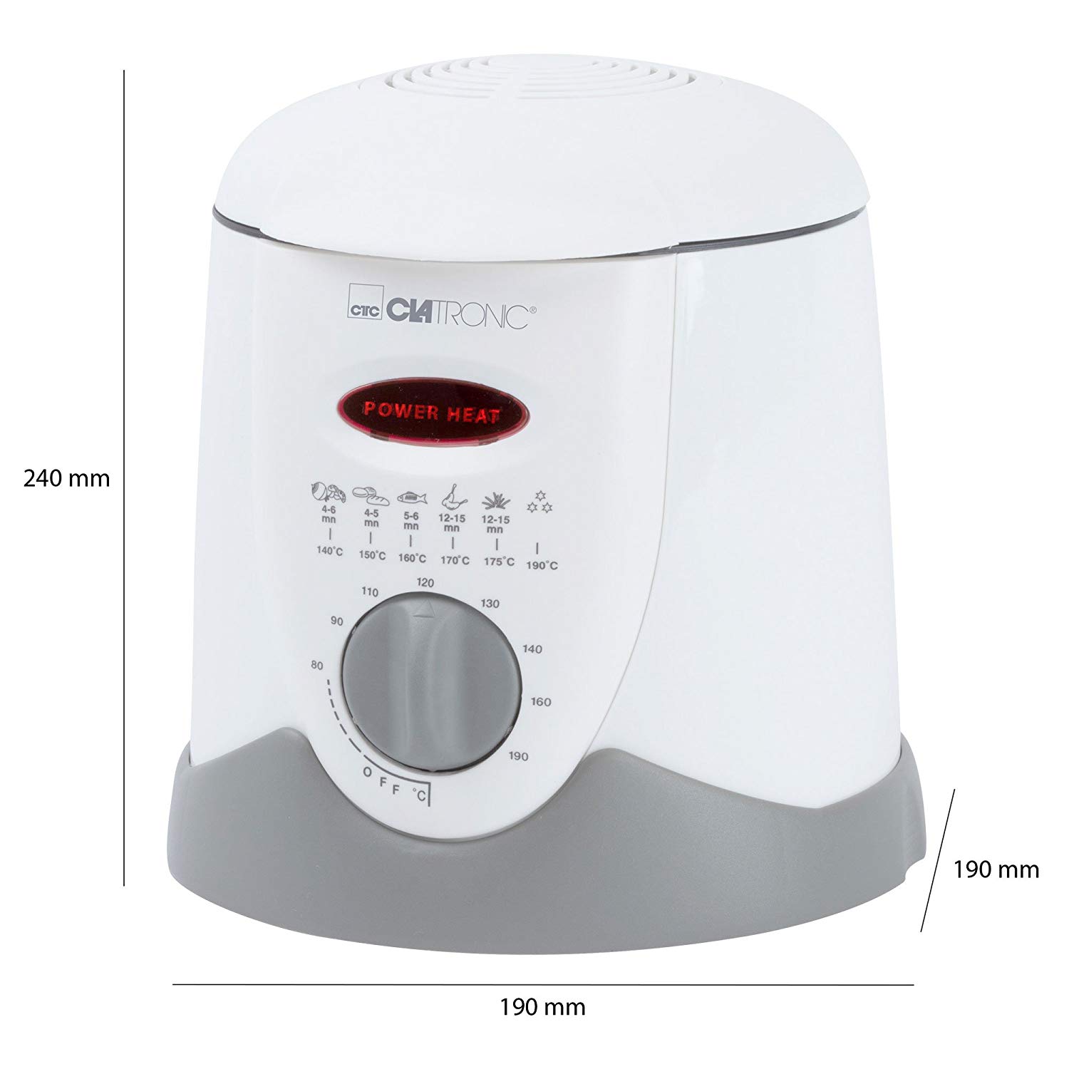 Clatronic FFR 2916 fehér 1L 900W olajsütő/fondue készítő FFR2916